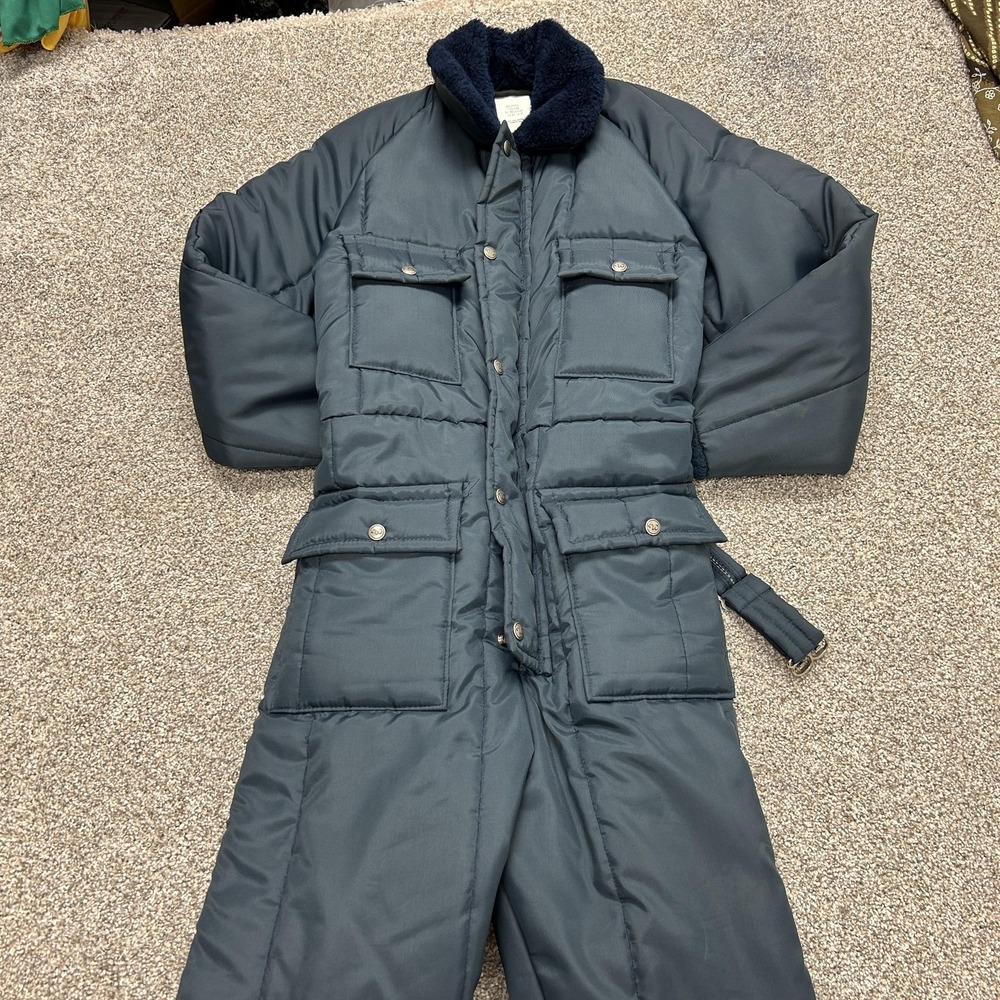 Vintage Walls Zero-Zone Snowsuit Kids 16 Blue Insulated Ski Winter USA One Piece